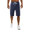 Shorts masculinos mrmt 2024 marca para moda masculina algodão e linho cor pura cinco lazer breechcloth