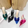 Femme HBP Escarpins غير العلامة التجارية Talon Haut Sexy Sandals Blue Fashion Women Muteleds Heels