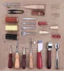 18pcs set Leather Processing Tool Stitching Carving Working Craft Kit Saddle For Making Bags334l2351145