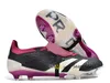 Sac cadeau Bottes de football Accuracyes + Elitees Tonguees FG Scarpe Calcio Crampons de football en cuir souple tricoté Chaussures de football sans lacets pour hommes en plein air ACCURACYes.1 Botas De Futbol