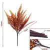 Decorative Flowers Artificial Plants Reusable Faux Plant Decoration Realistic Uv Resistant Ferns Branches For Indoor Landscaping