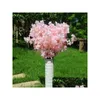 Ghirlande di fiori decorativi Albero di fiori di ciliegio artificiale 120 teste Alberi di seta verticali Fai da te Natale Festa di San Valentino Goccia finta Deliv Dhnfq