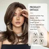 Synthetic Wigs City Ladies Style Medium Short Synthetic Wigs Ombre Brown Hair Wig with Side Bangs for Girls and Women Daily Use Wear Natural 240328 240327