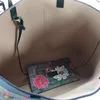 Bolso de mano de compras floral Bolsos de hombro vintage Bolsos de gran capacidad para mujer Monedero de material de piel de vaca de PVC Bolsos cruzados clásicos Carteras