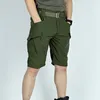 Mäns shorts Urban Military Tactical Outdoor Waterproof Wear Resistant Cargo Quick Dry Multi Pocket vandringsbyxor Mänkläder