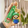 Klasik Süper Mary 3d Bebek Araba Keychain Kawaii Cartoon Frog Pudding Dog Penguin Kadın Çanta Kolye Kilit Zinciri Hediye