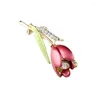 Broches en forme de tulipe, Design magnifique, éblouissant et élégant, bijoux tendance, accessoire incontournable