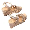 Sandali Delle Donne Zeppe Sandali 2024 Estate Fibbia Della Piattaforma delle Donne Romane Tacchi Alti Scarpe Moda Marrone Casual Donna Sandali