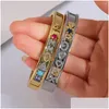 Braccialetto 5 pezzi braccialetto fai da te cursore fascino lettere nome scegli braccialetti personalizzati separati gioielli moda donna bracciali consegna goccia Dhxod