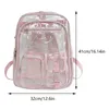 Backpack Selling Fashion Backpacks Women PVC Transparent Simple Knapsacks Large Capacity Rucksack Ladies Multi-pockets Clear Mochilas