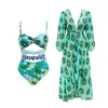 Women's Swimwear 2024 Sexy One Piece Swimsuit And Cover Up Cut Out Women Push Bathing Suits Beach Wear Summer Monokini
