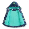 Jackets Boys 2024 Winter Fashion Kids Outerwear Waterproof Windproof Hooded For Children's Polar Fleece Coats