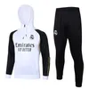 2023 2024 Real Madrids Adulte Enfants Football Veste à glissière Survêtement Veste Benzema Costume de sport MODRIC Costume d'entraînement DE BRUYNE Vêtements de sport à capuche