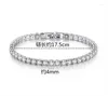 Link Bracelets Moissanite Tennis Bracelet With Certificate 925 Sterling Silver Plated Gold 3/4/5/6.5mm Diamond Bangle For Women Men