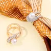 Lenços luxo falso pérola cachecol fivela oco brilhante strass xale anel broche pino roupas femininas moda decoração acessórios