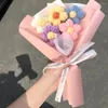 Fleurs décoratives 14 styles Bouquets de fleurs faits à la main Mini Crochet coloré artificiel cadeau de saint valentin pour la journée des enseignants