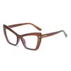 Lunettes de soleil de mode pour hommes Designer Femmes 68195 Nouveaux yeux de chat en forme de T Forme à la mode et simple Miroir plat anti-lumière bleue Personnaliser