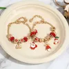 Chain Christmas Charms Beads Bracelets Bracelets Monicel Charm Xmas Bracelets Handmade Diy Beaded Bangle Festival Gift Pulsera 2023L24