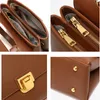 Hifashion 2 Layers Split Leather Small Shoulder Corssbody Bags With Short Handle For Women Trend Designer Ladies Handbags 240309