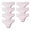 Culotte Femme Giczi 7pcs / Set Coton 10 Couleurs Sous-vêtements rayés Slips respirants Femme Lingerie confortable Sport Sous-vêtements