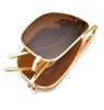 Nianzhen поляризованные солнцезащитные очки из чистого титана, сверхлегкие складные квадратные солнцезащитные очки для мужчин, мужские солнцезащитные очки высокого качества 11914746949