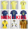 2024 2025 Sverige Larsson Mens Soccer Jerseys Retro 1988 1994 Larsson National Team Retro Dahlin Brolin Ingesson Home Away Football Shirts Uniforms Men Kids Kit 24 25 25