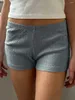 Damen-Shorts, Sunloudy Y2K, süßer Pyjama für Damen, elastisch, niedrige Taille, Blumenmuster, Lounge-Knopf vorne, bequeme Boxershorts