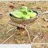 Poêles Cam Support de gril pliant Table de grille en acier inoxydable Fournitures de poêle à bois à gaz portable en plein air 231118 Drop Delivery Sports Outdoo Otsju