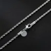 Kettingen 925 sterling zilver 2 mm twist ketting voor vrouw 16-30 inch modeontwerper partij bruiloft charme sieraden fijne geschenken