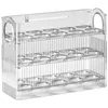 Sacs de cosmétique 30 boîtier de rangement d'oeufs de grille de rangement de grande capacité Récipient de poulet transparent avec poignée pour la cuisine