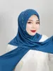 Ethnic Clothing Eid Ramadan Women Muslim Hijab Beaded Arab Long Hijabs Paryer Headscarf Soft Easy To Wear Turkish Head Wrap Scarf 2024