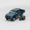 Diecast Model Cars JKM 1/64 1993 Hilux Model Car Alloy Diecast Classic Off-Road Pickup Vehicles Miniature Toys for Adults GiftsL2403