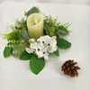 Dekorativa blommor ljus ringar kransar 10 tum liten kranspelare hållare faux kök skåp dura-ble heminredning leveranser produkt