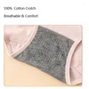 Women's Panties 4Pcs/lot High Waist Cotton Women Briefs Seamless Fashion Print Cute Underwear Comfort Female Lingerie Plus Size 5XL