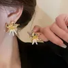 Dangle Earrings Creative Metal Flower Pearl Tassel For Women Luxury Gold Color Irregular Starfish Shape Statement Earring Charm Jewelry