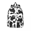 Zaino Glitter Cow Print Donna Piccolo Ragazzo Ragazza Bookbag Borsa a tracolla impermeabile Portabilità Zaino per laptop Borse da scuola per bambini