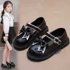 HBP Non-Brand Fashion Korean version British style soft sole princess shoes Girls leather shoes