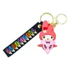 Cute Kuromi Melody Keychain Kawaii Cartoon Frog Pudding Dog Penguin Women Bag Pendant Key Chain Gift