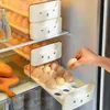Botellas de almacenamiento Contenedor de huevos Cocina Caja de refrigerador de gran capacidad Bandeja apilable de doble capa Accesorio organizador