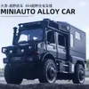 Voitures miniatures moulées sous pression Nouveau 1 32 modèle de voiture en alliage moulé sous pression véhicule militaire Unimog camping-car miniature tout-terrain RV en métal pour enfants cadeaux de Noël ToysL2403