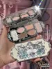 Flower Knows Swan Ballet Eyeshadow 6 Color Palette Matte Shimmer Glitter Blandad långvarig ögonskugga Makeup Flowers Know 240315