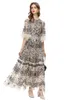 Women's Runway Dresses O Nech Short Flare Sleeves Sequined Elegant Designer Party Prom Gown