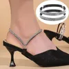 Bracelets de cheville en gros chaussures décorations boucle lacets paresseux pour talons hauts femmes chaussures lacets Anti chute talon paquet lacet