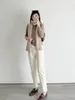 Calças femininas b/c marca italiana mulheres cintura alta retro estiramento veludo solto calças cônicas pequena qualidade reta casual