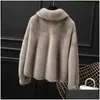 Pelliccia sintetica da donna 2023 Moda invernale Colletto quadrato corto Mantieni caldo Cappotto di visone 231116 Drop Delivery Abbigliamento Abbigliamento Capispalla Cappotti Otnxh