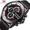 MINI Focusmen's Sports Watchcalendar Night Glow Waterproofleather Watch Strapbrand 0130G