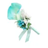 Decorative Flowers Flower Brooch Pins Boutonniere For Brides Brooches Wedding Bridal European Style