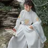 Stage Wear Tang Round Neck Gown Shirt Spring And Autumn Embroidered Hanfu Men's Women's Ancient Costume