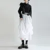 Zhongchuang Rizhen Design Sense – jupe à bretelles noires, robe de printemps, taille haute, amincissante, mi-longue, avec cordon de serrage, pour femmes, 2023
