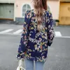 Damenblusen, Damenoberteil, weiblich, florale Vintage-Bluse, Streetwear, Y2k-Herbst-Outfits, Langarm, 2000er-Ästhetische Kleidung